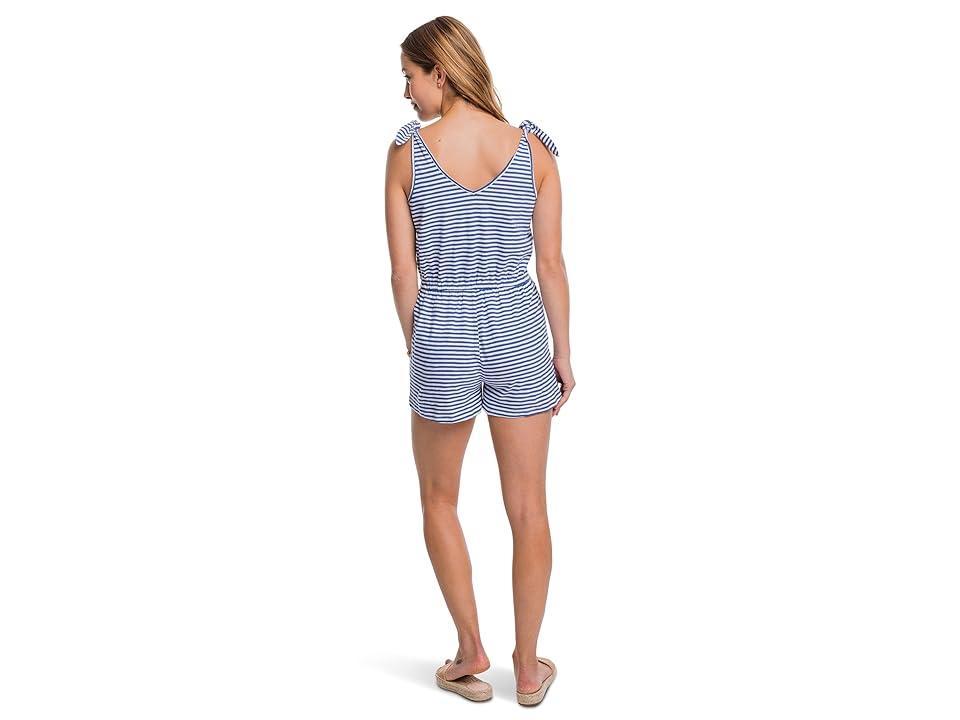 Southern Tide Tillie Stripe Sunfarer Tie Shoulder Romper (Nautical ) Women's Jumpsuit & Rompers One Piece Product Image