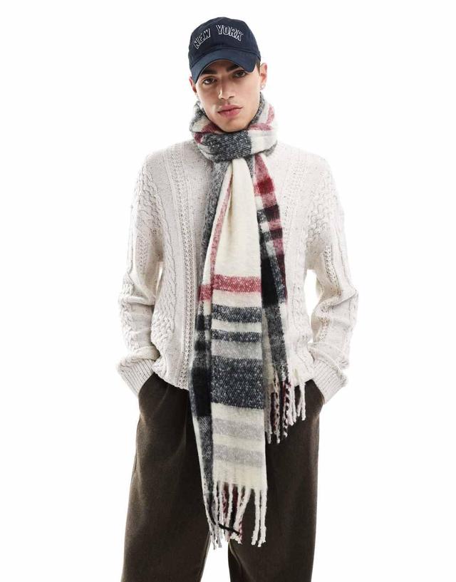 ASOS DESIGN checked blanket scarf Product Image