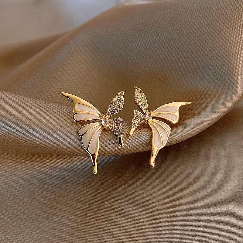 Butterfly Rhinestone Alloy Stud Earring Product Image