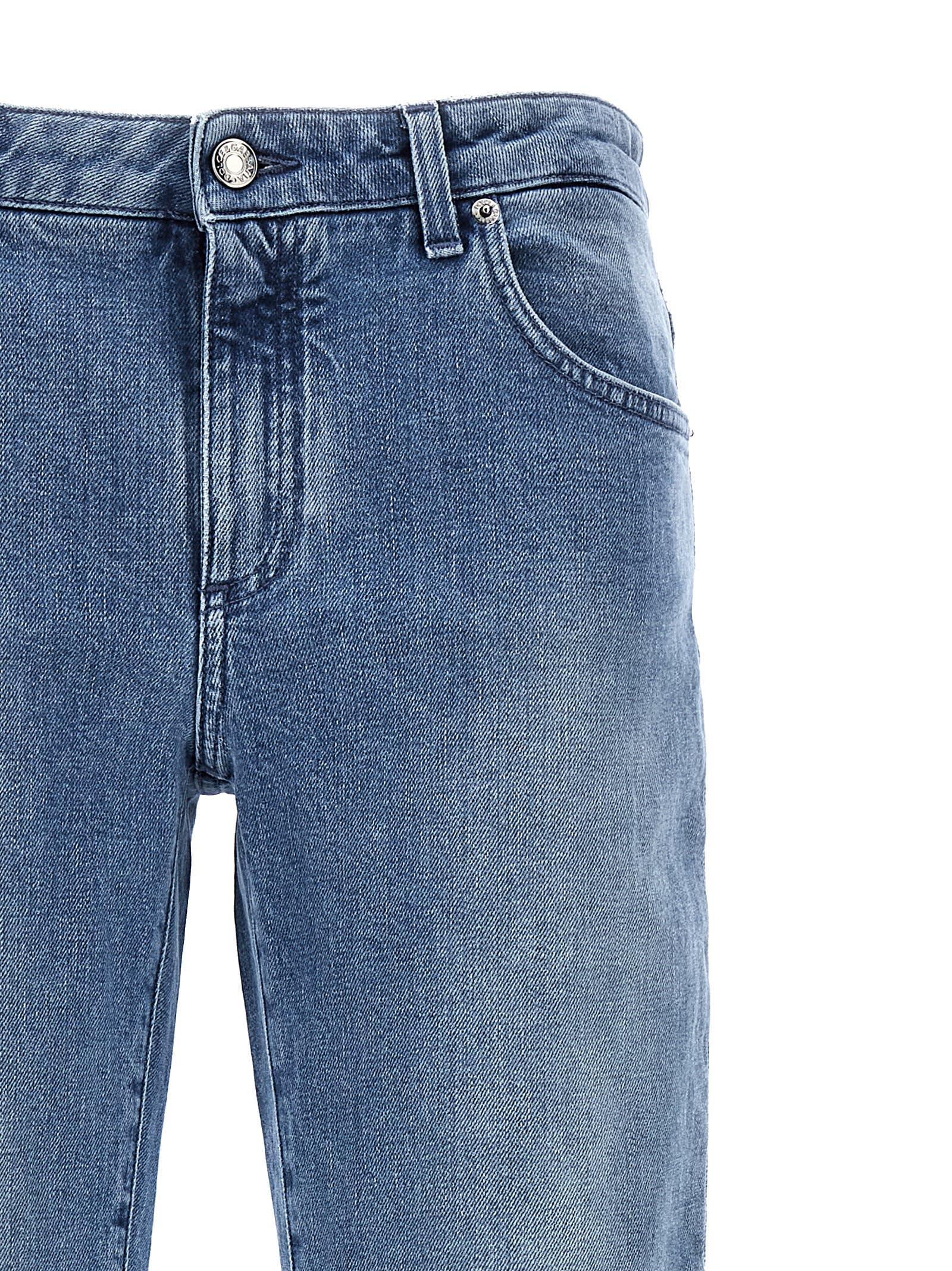 Light-blue Denim Jeans In Light Blue Product Image