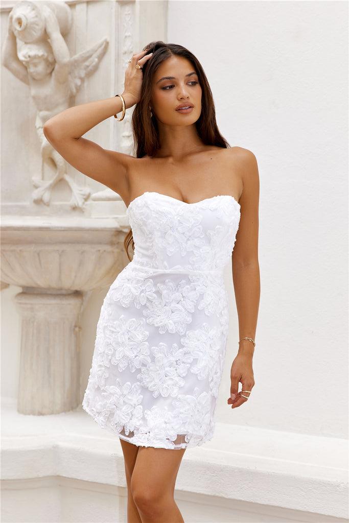 Finding Beauty Strapless Mini Dress White Product Image