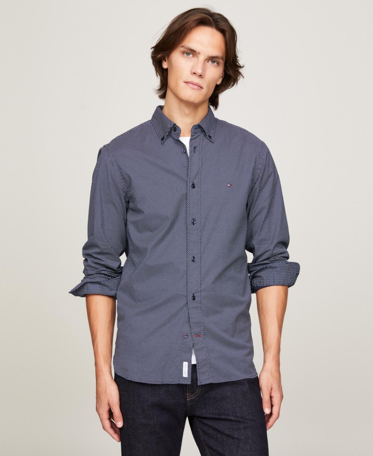 Tommy Hilfiger Mens Poplin Long Sleeve Button-Down Shirt Product Image