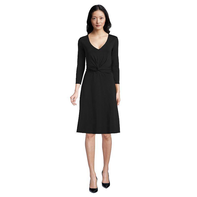 Petite Lands End Lightweight Fit & Flare Dress, Womens Product Image