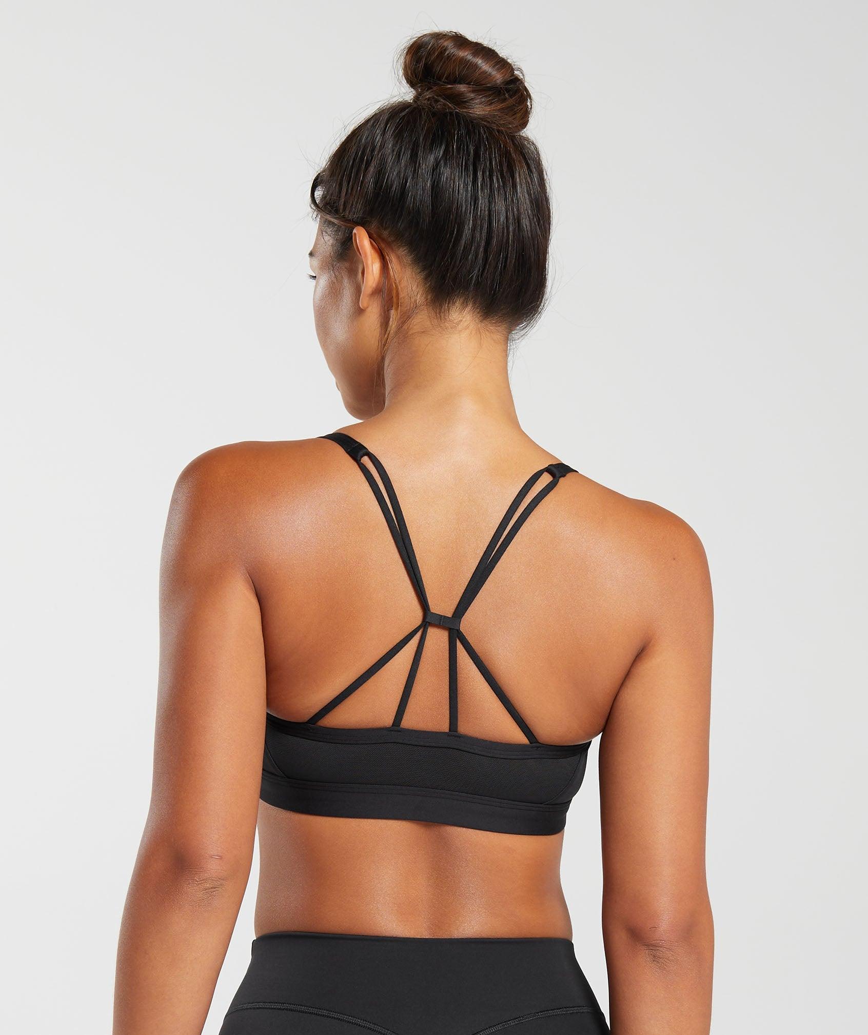 Ruched Strappy Sports Bra Product Image