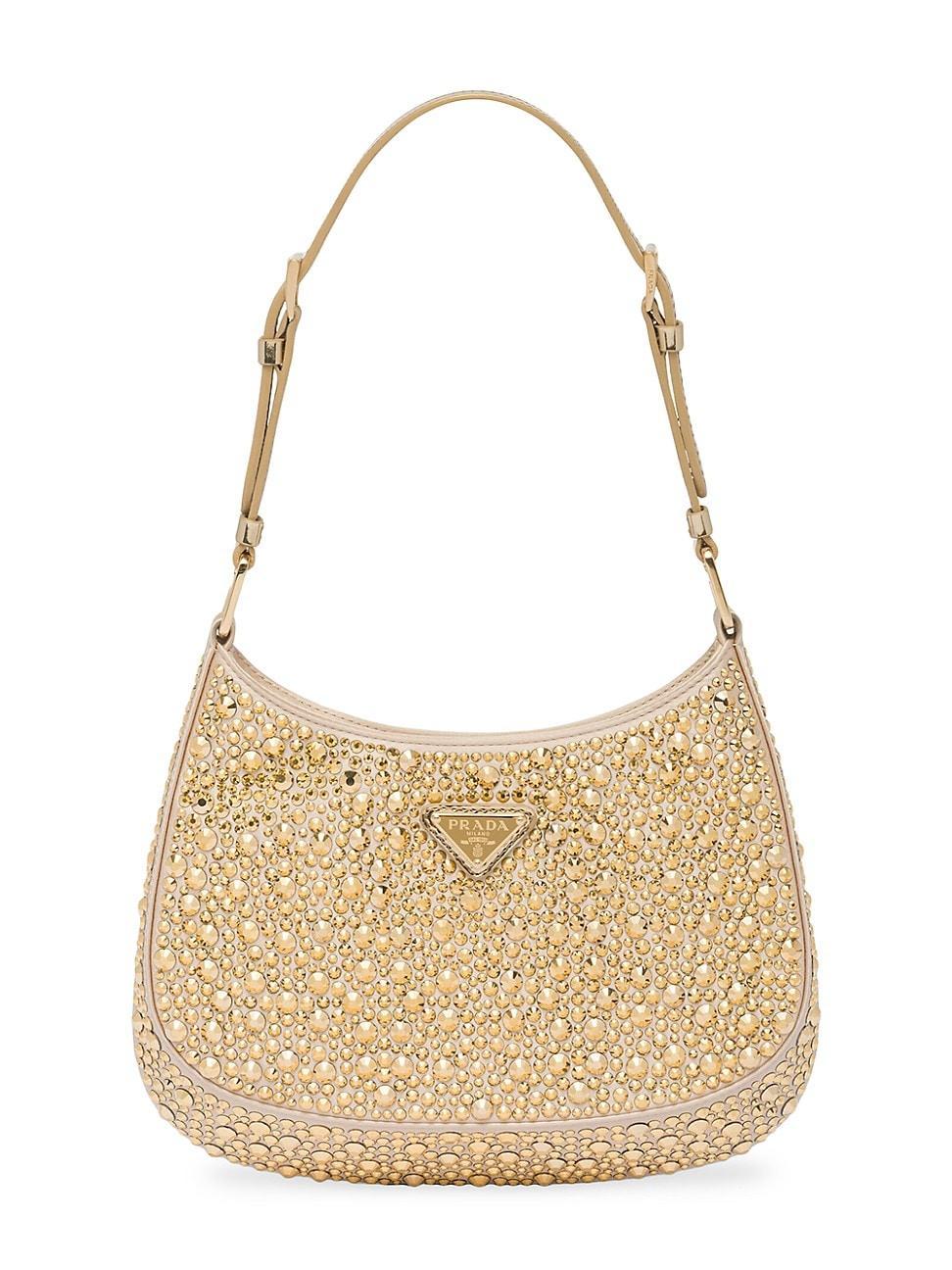 Womens Cleo Satin Bag With Crystals Product Image