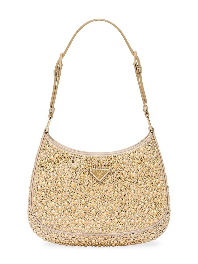 Womens Cleo Satin Bag With Crystals Product Image