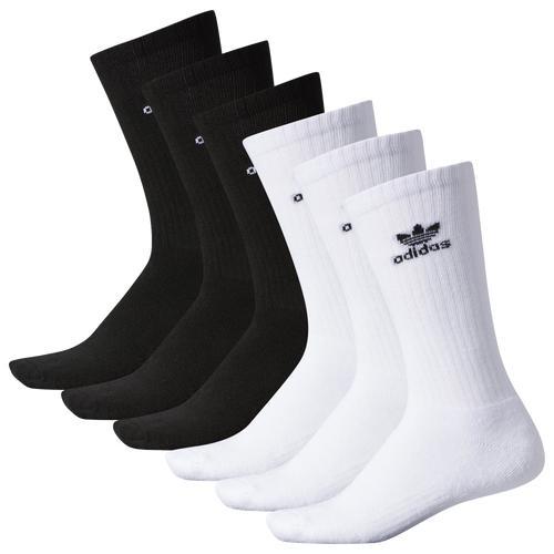 adidas Originals adidas Originals Trefoil 6 Pack Crew Socks - Mens White/Black Product Image