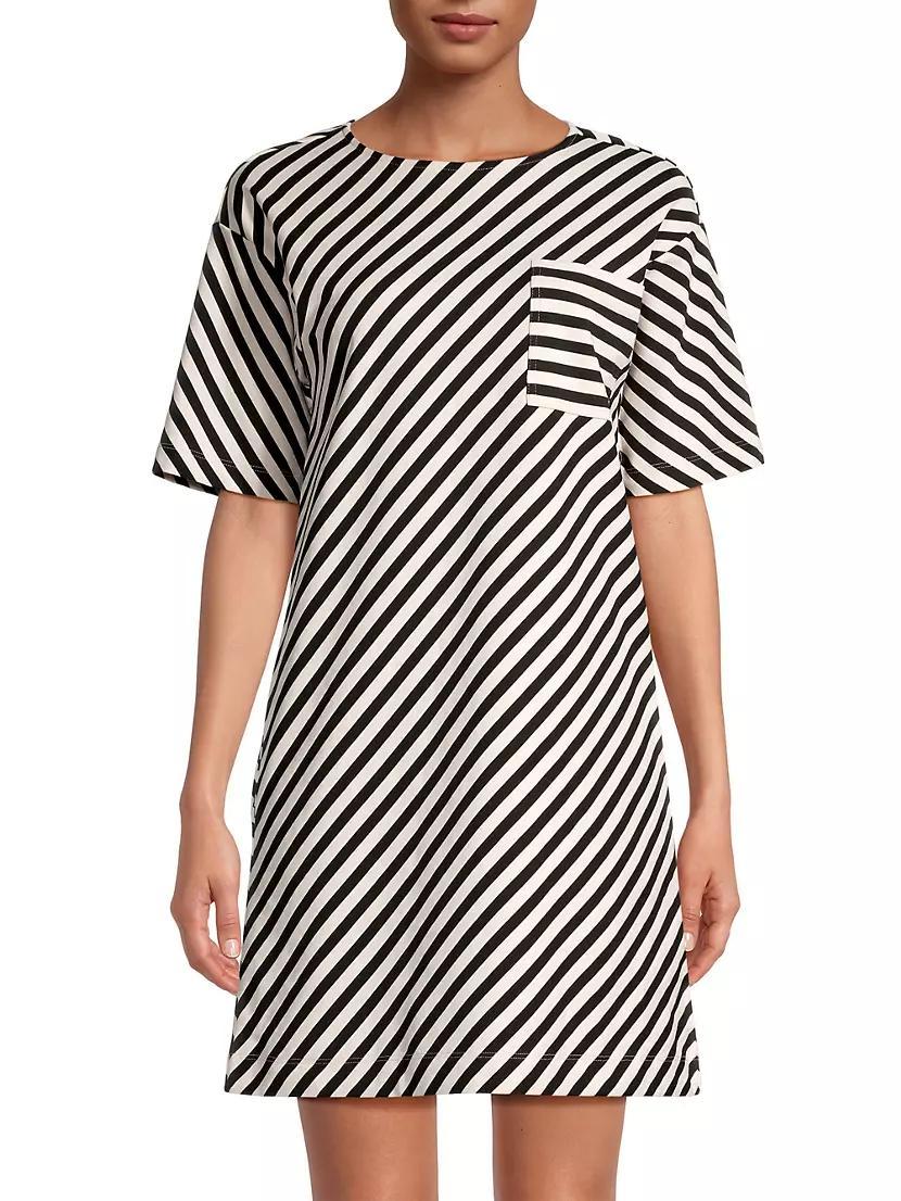 Cotton Striped T-Shirt Minidress Product Image