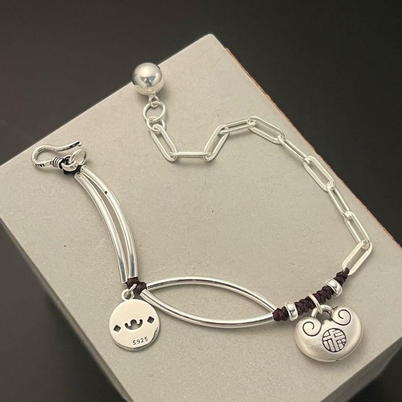 Lock Pendant Alloy Bracelet Product Image