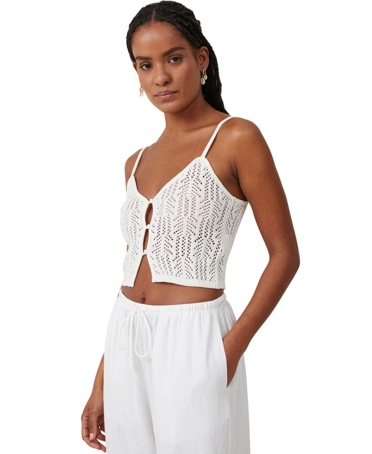 Cotton On Womens Summer Knit Mesh Cami Top Product Image