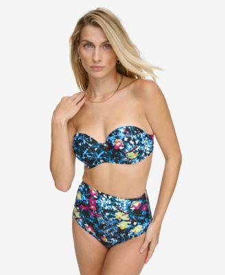 Calvin Klein Women's Balconette Bikini Top - Black Multi - Size XXL  - female - Size: XXL Product Image