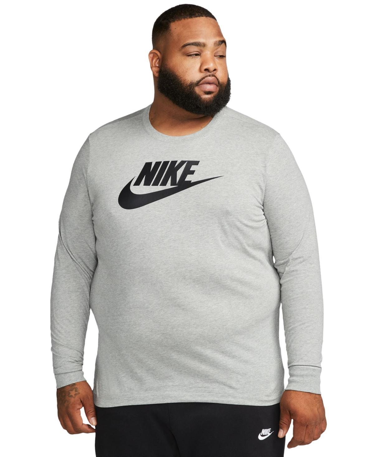 NIKE Men's Sportswear Long-sleeve Logo T-shirt In White Product Image