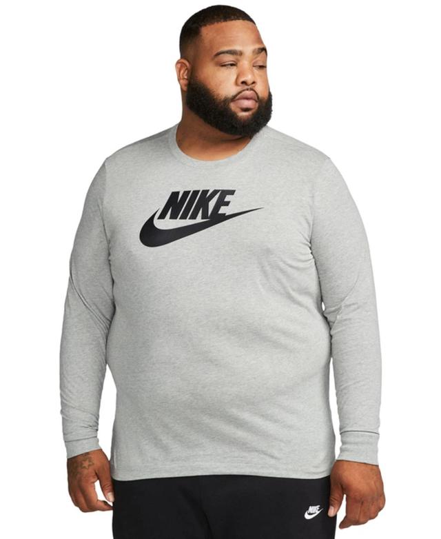 Men's Sportswear Long-sleeve Logo T-shirt In Grey Heather Product Image