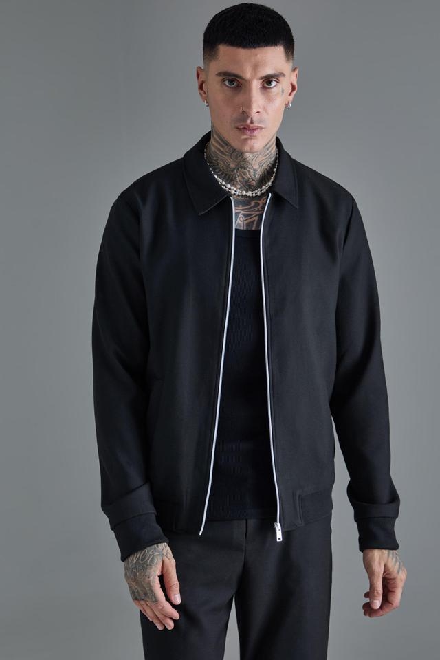 Tall Oversized Smart Bomber Jacket | boohooMAN USA Product Image