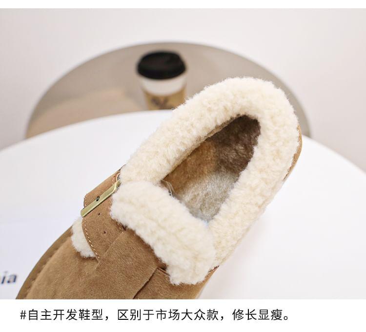 Platform Fleece-Lined Buckled Slip-Ons Product Image