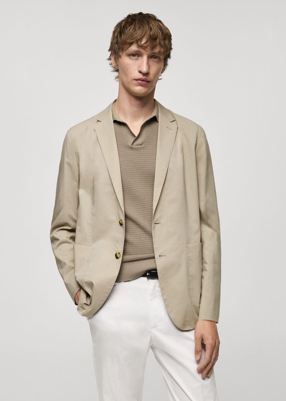 Mango Mens Lightweight Cotton Jacket Product Image