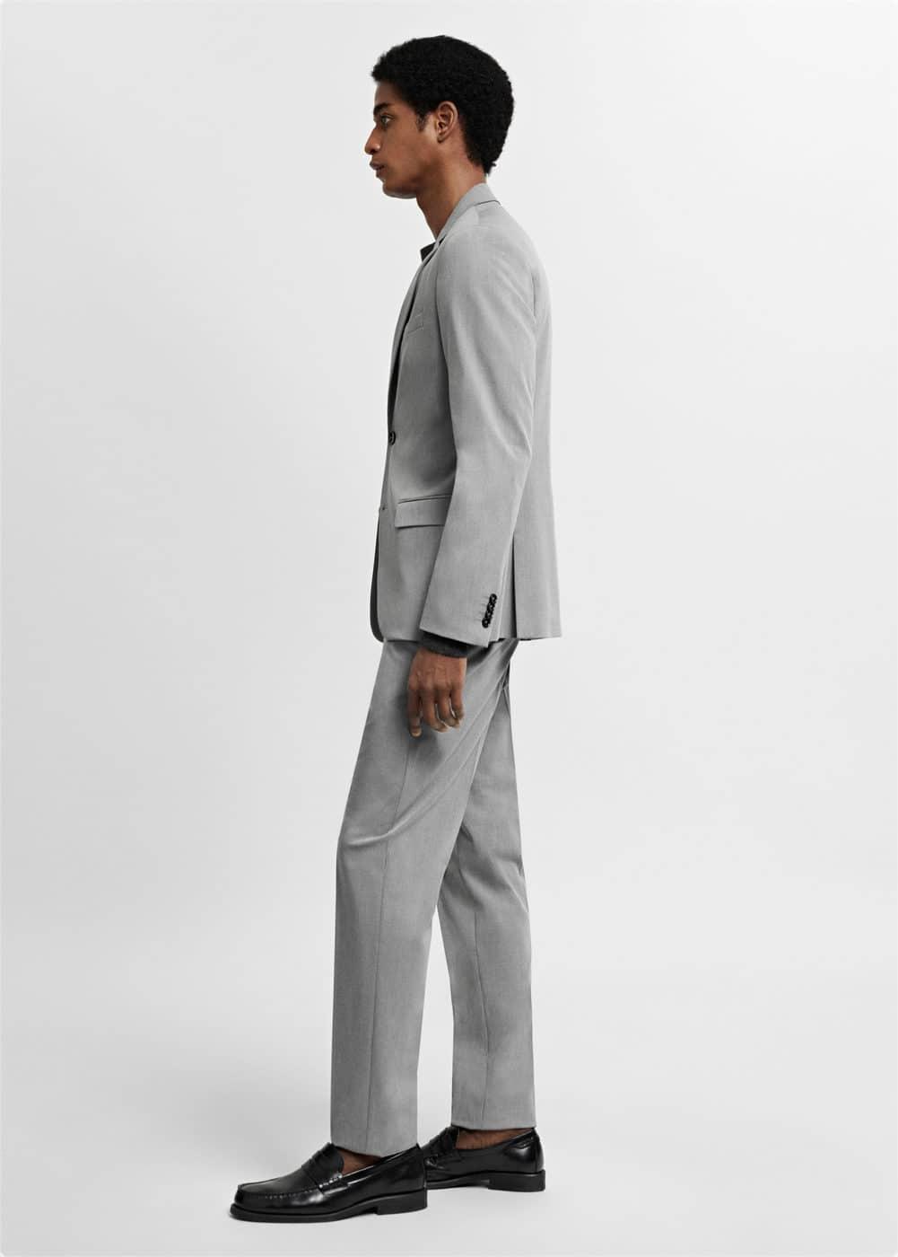 MANGO MAN - Stretch fabric super slim-fit suit pants greyMen Product Image