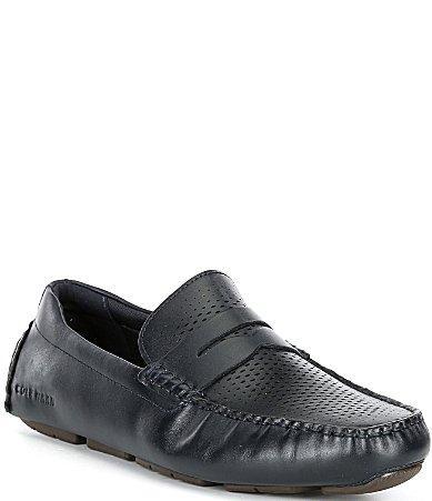 Cole Haan Mens GRAND Laser Leather Penny Drivers Product Image