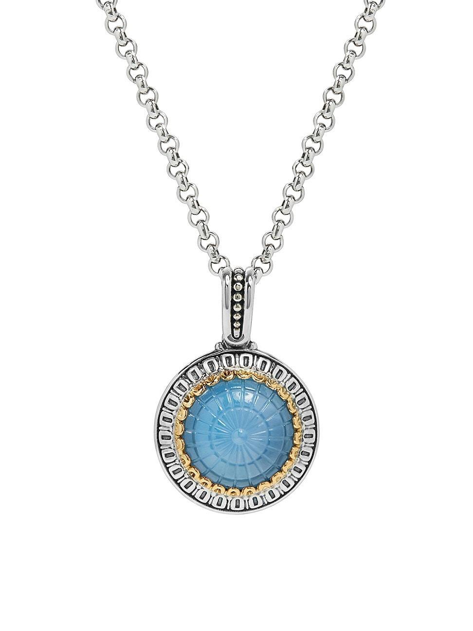 Womens Sterling Silver, 18K Yellow Gold & Multi-Gemstone Pendant Product Image