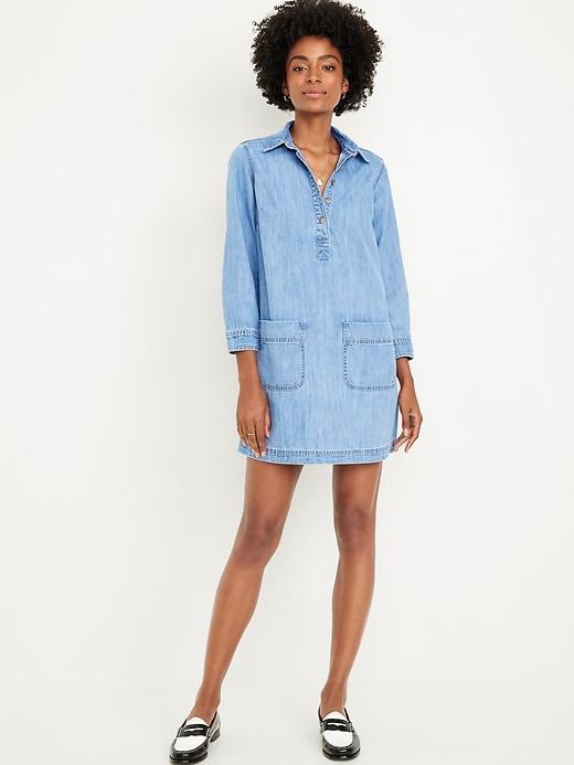 Jean Popover Shirt Dress Product Image