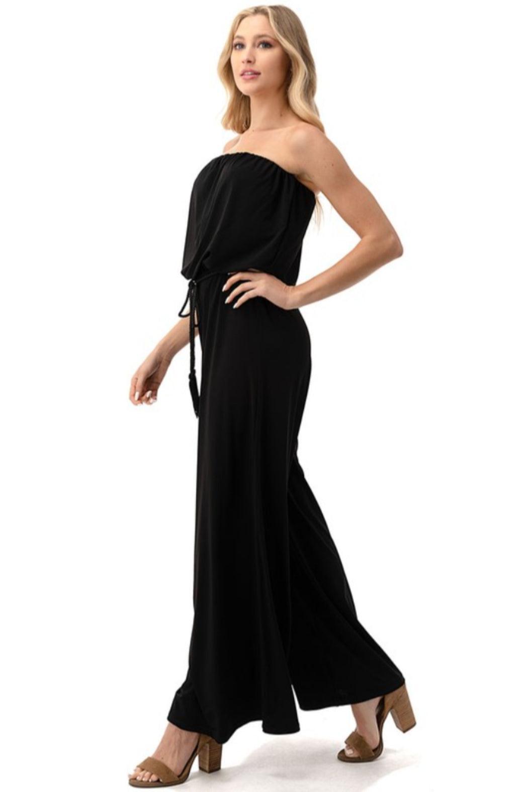 Solid Strapless Jumpsuit Product Image