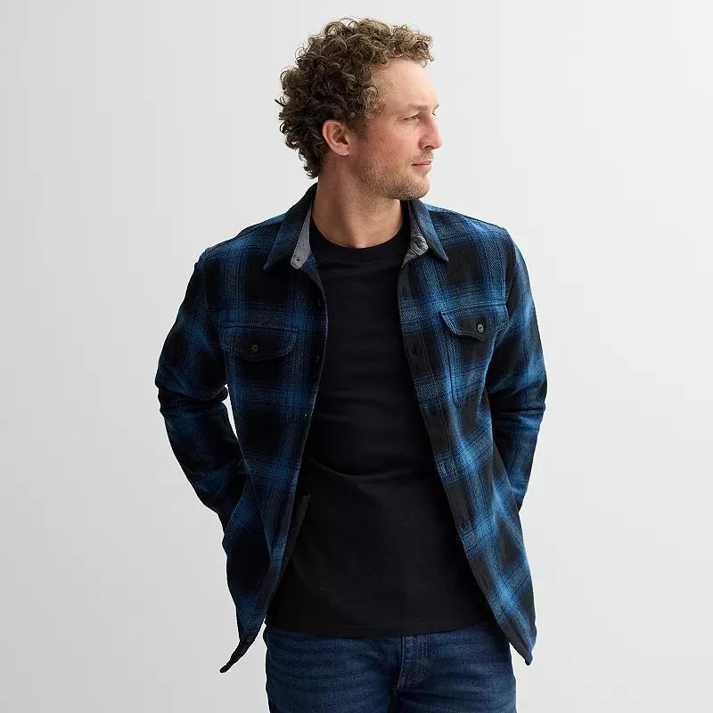 Mens Sonoma Goods For Life Heavyweight Flannel Long Sleeve Button-Down Shirt Product Image