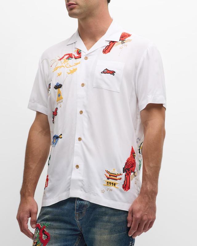 Mens The Traveler Embroidered Camp Shirt Product Image