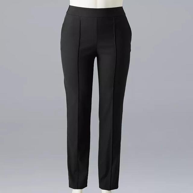 Plus Size Simply Vera Vera Wang Modern Pintuck Slim Straight Pants, Womens Product Image