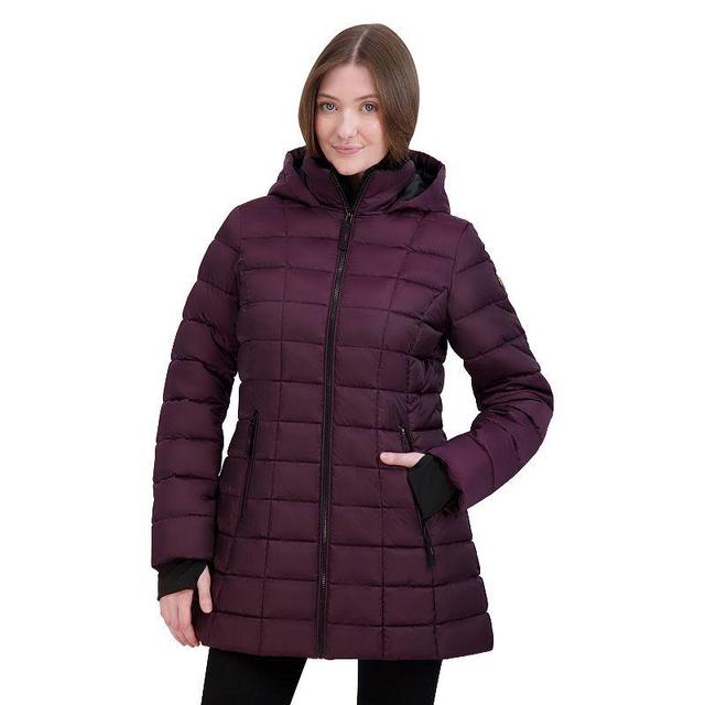 Womens Halitech Box Quilt Puffer Jacket Red Product Image