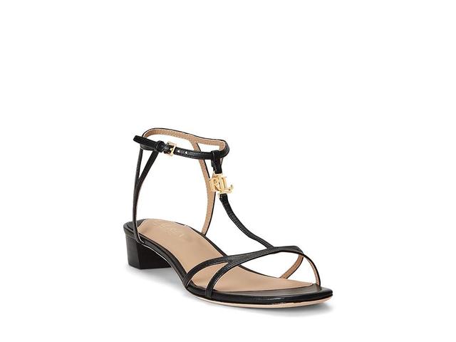 Lauren Ralph Lauren Womens Fallon Ankle-Strap Embellished Flat Sandals Product Image