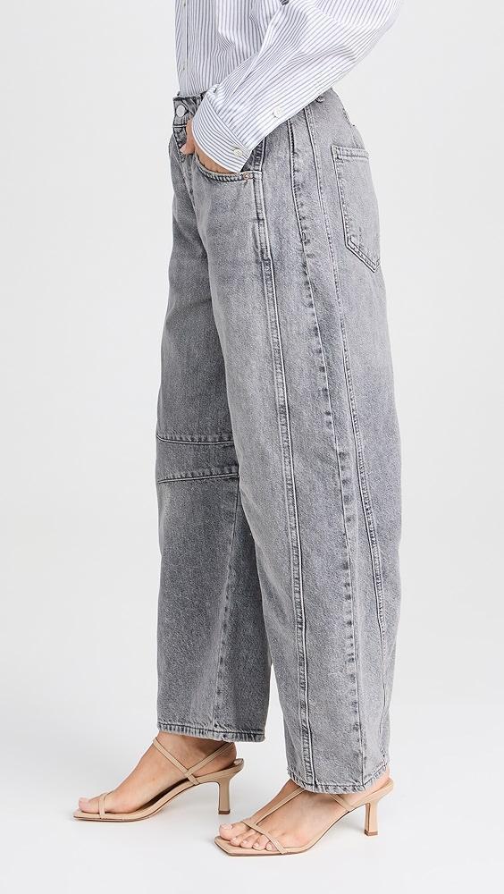 Free People Good Luck Mid Rise Barrel Jeans | Shopbop Product Image