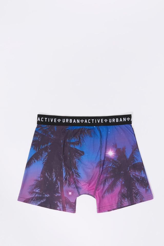 Palm Tree Print Boxer Brief Male Product Image