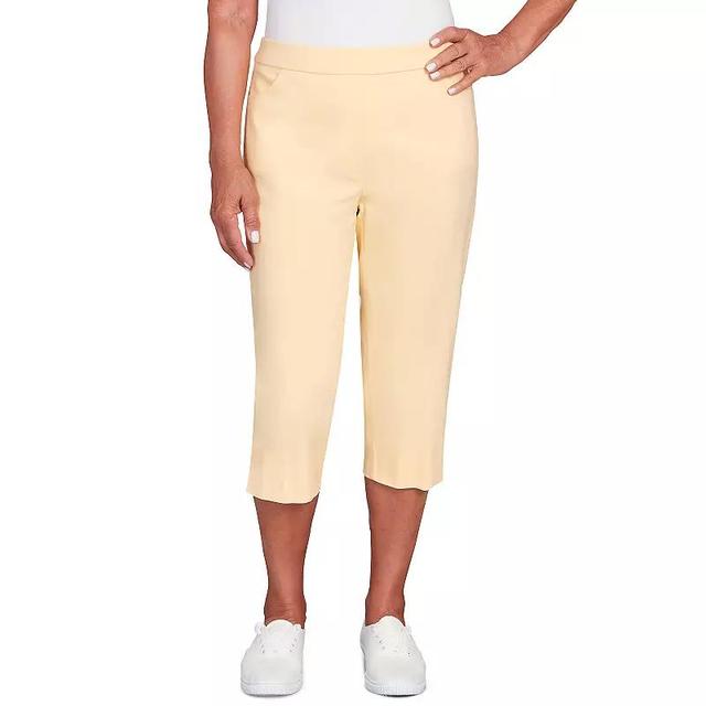 Womens Alfred Dunner Allure Capri Pants Yellow Product Image