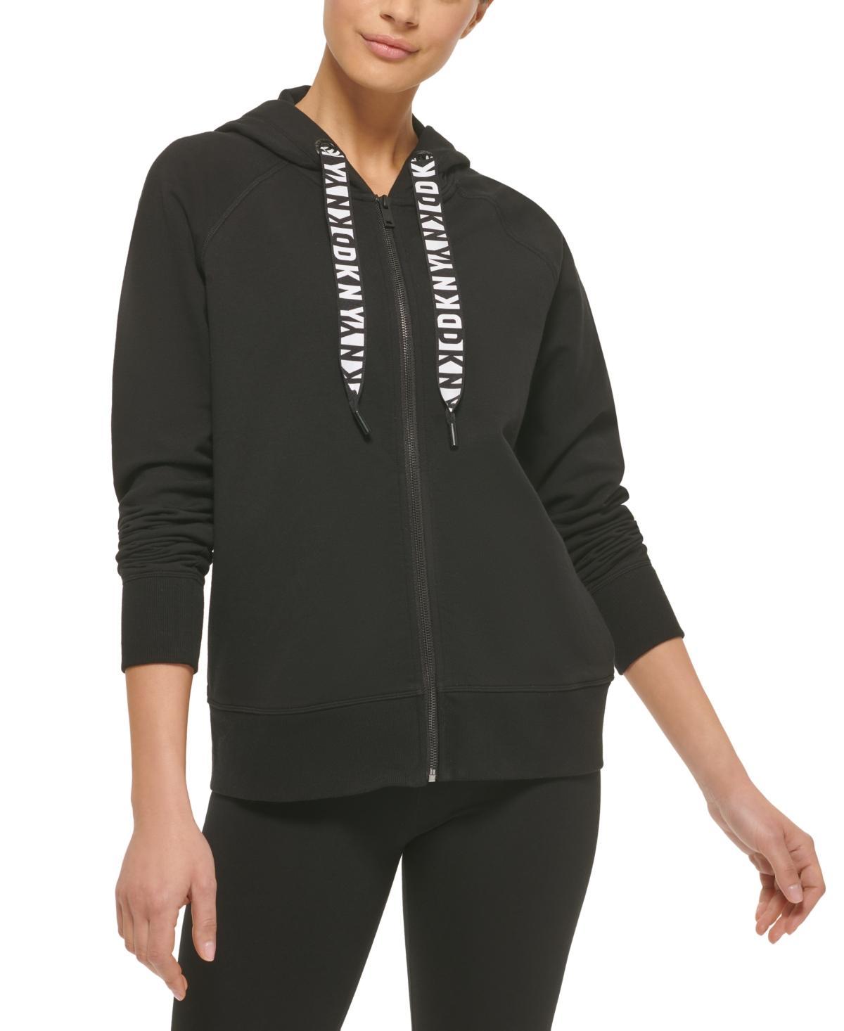 Dkny Sport Womens Logo-Drawstring Hoodie Product Image