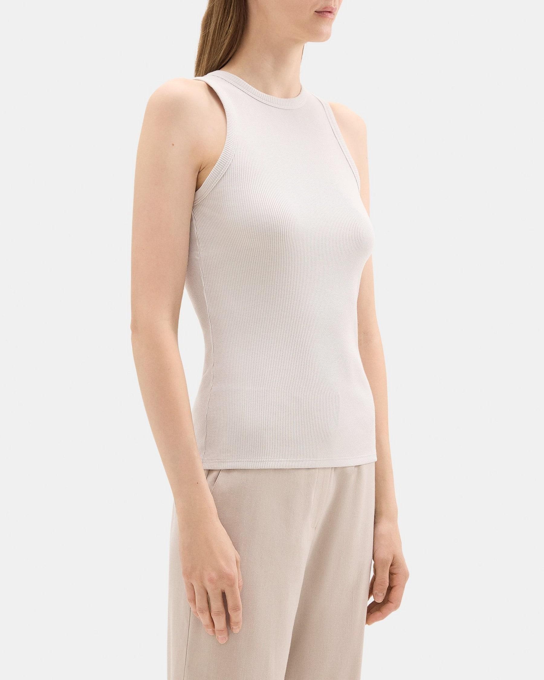 Fitted Tank in Ribbed Modal Cotton Product Image