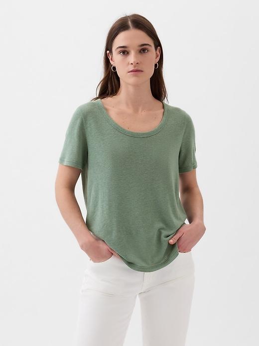 Linen-Blend T-Shirt Product Image