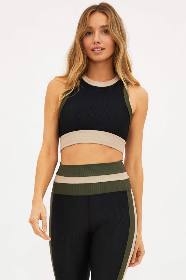 Gwen Top Military Olive Colorblock Product Image