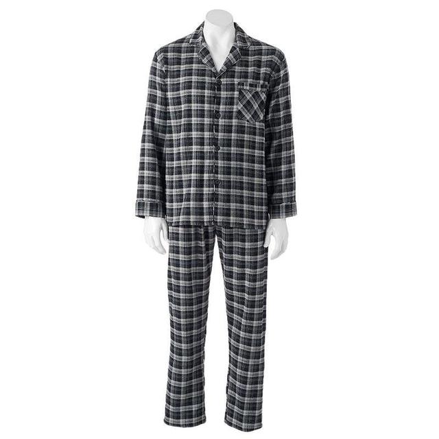 Mens Hanes Ultimate Plaid Flannel Pajama Set Product Image