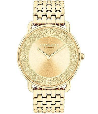 COACH Womens Elliot Quartz Analog Gold Tone Stainless Steel Bracelet Watch Product Image