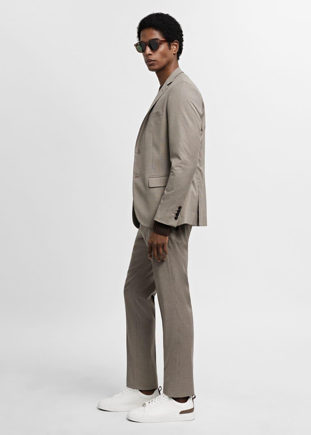 MANGO MAN - Stretch fabric super slim-fit suit pants beigeMen product image