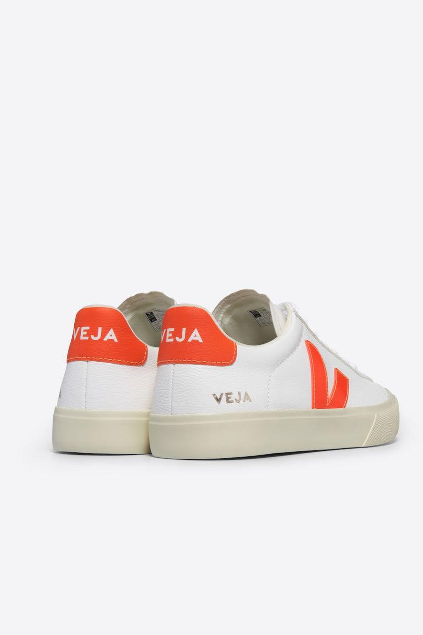 Veja Campo Sneaker - White and Orange Fluo Product Image