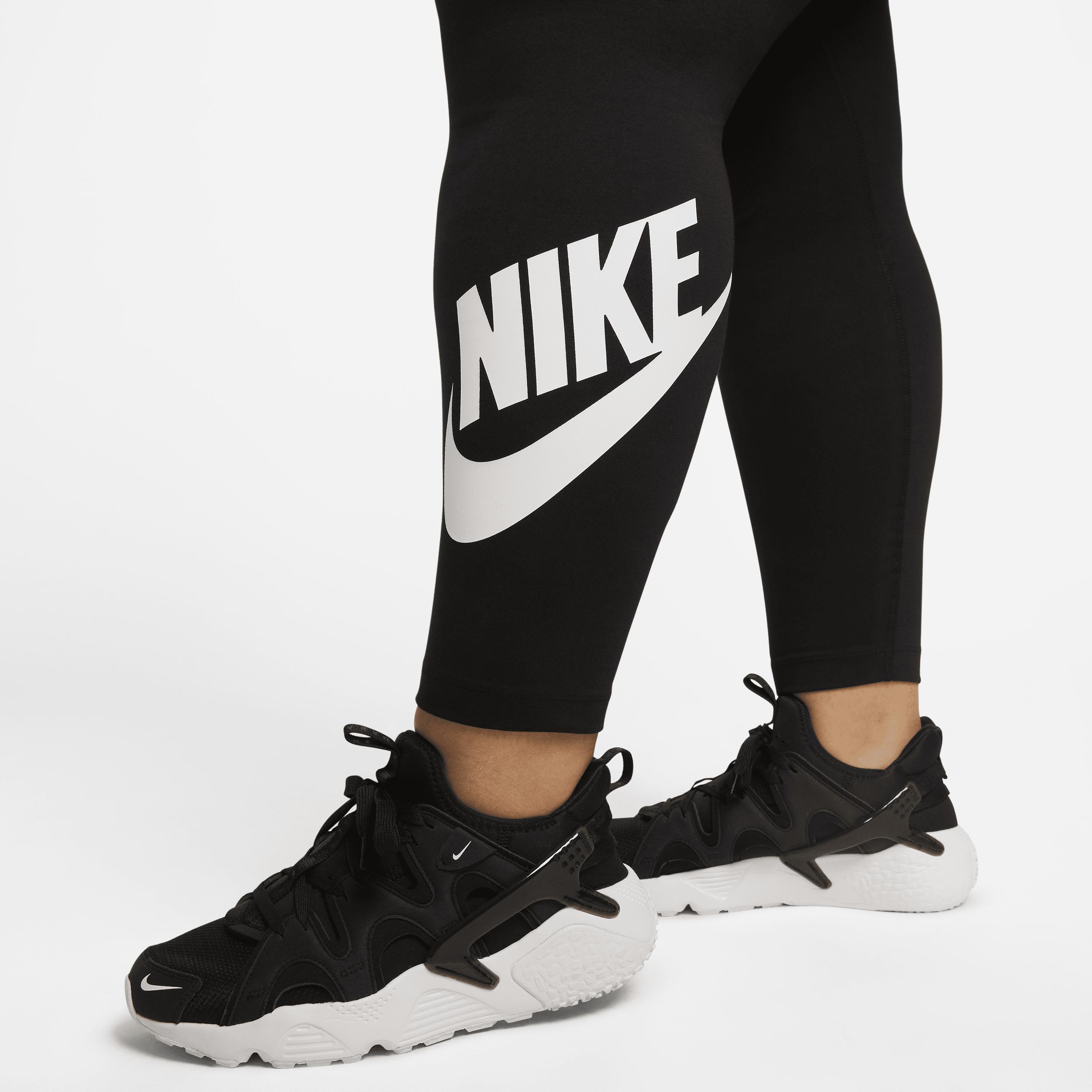 Plus Size Nike High-Waisted Graphic Leggings, Womens Grey Product Image