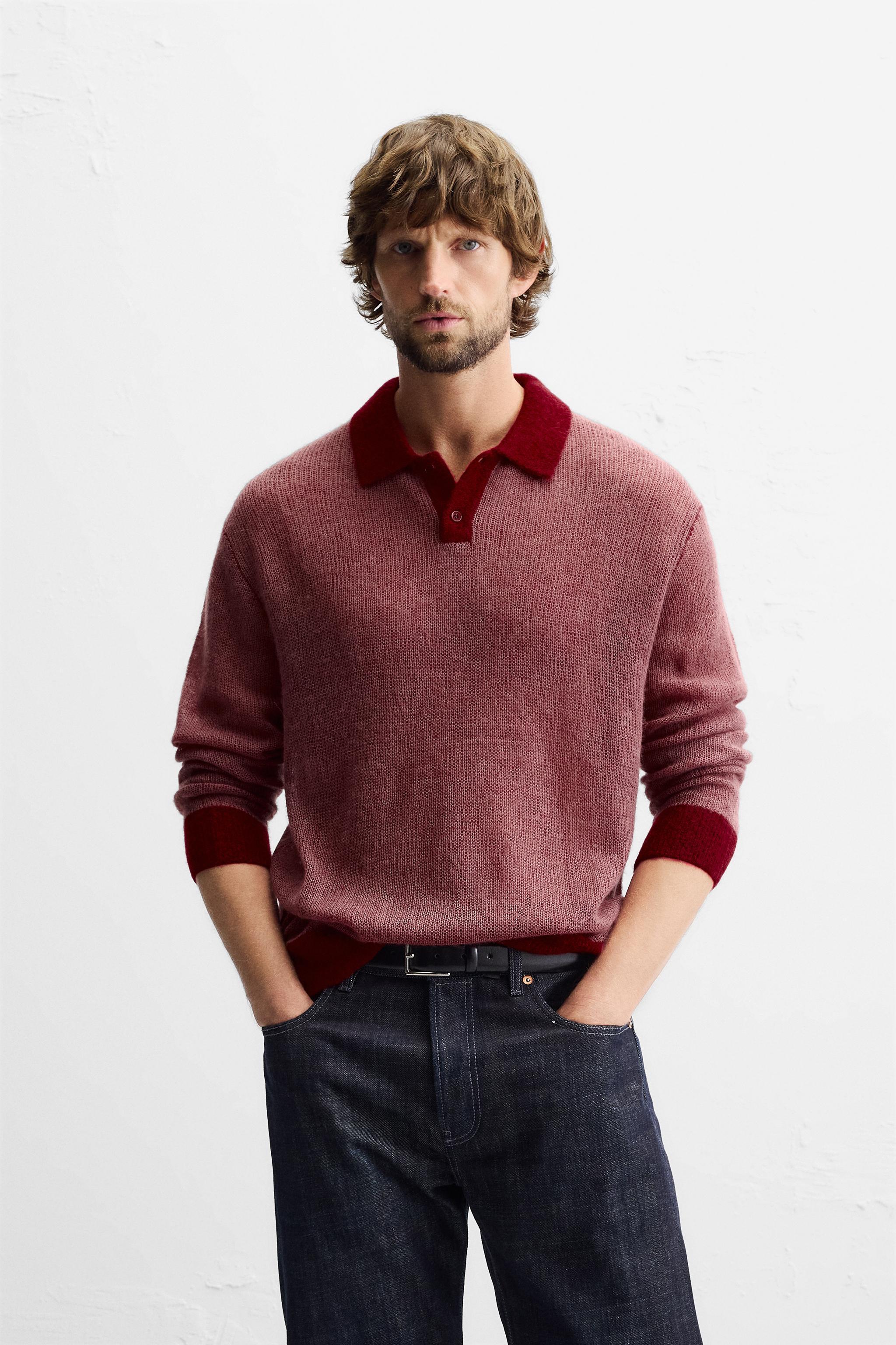 CONTRAST KNIT POLO Product Image