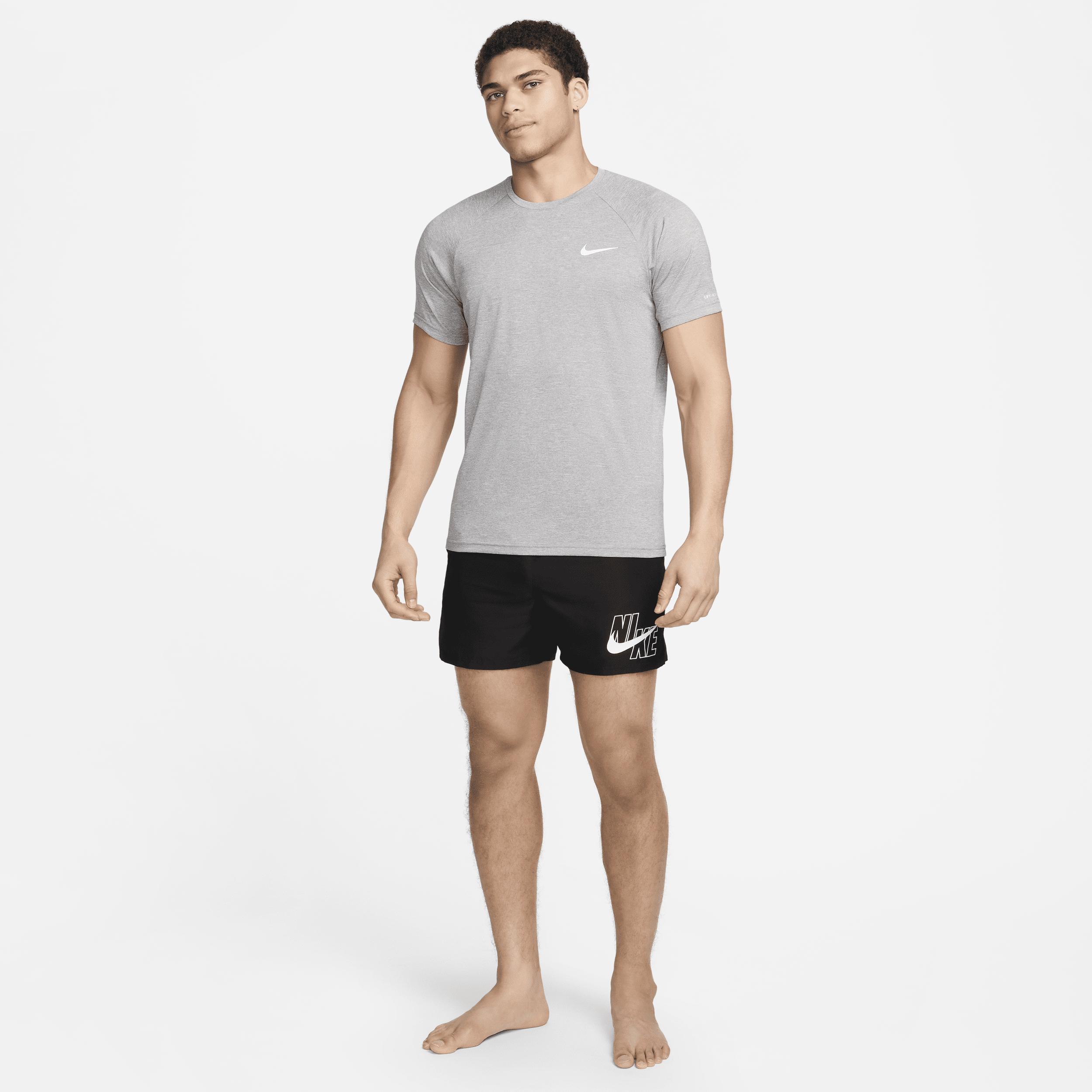 Nike Men's Heathered Short-Sleeve Hydroguard Swim Shirt Product Image