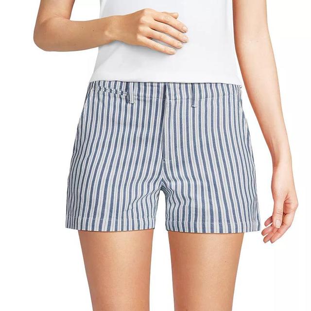 Womens Lands End Elastic Back 5 Classic Chino Shorts Product Image