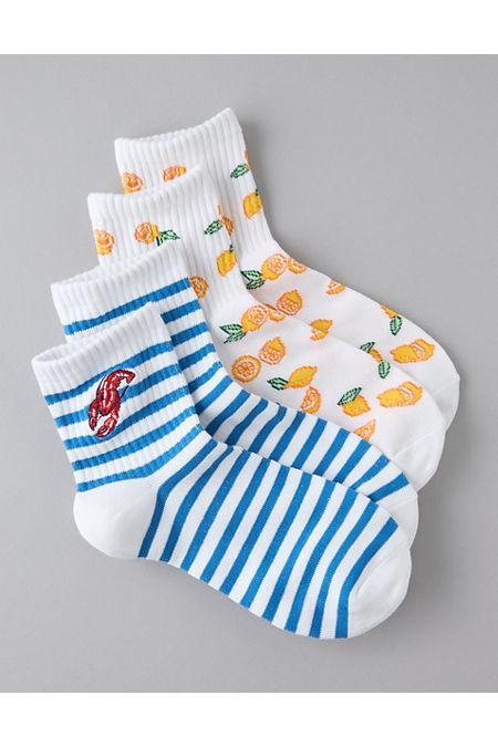 AE Lobster Lemon Boyfriend Socks 2-Pack Womens Product Image