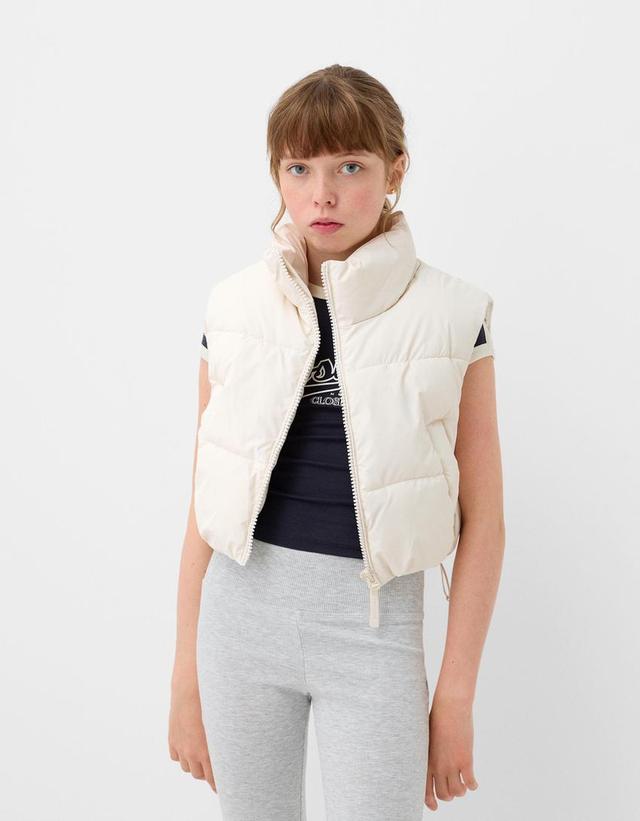 Cropped puffer vest Product Image