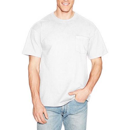 Hanes Mens Beefy-T Short Sleeve Pocket Tee, X-large , Blue Product Image