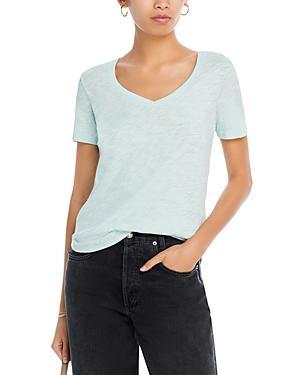 Womens Cotton Slub V-Neck Tee Product Image