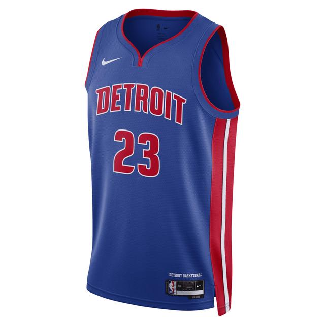 Detroit Pistons Icon Edition 2022/23 Nike Men's Dri-FIT NBA Swingman Jersey Product Image